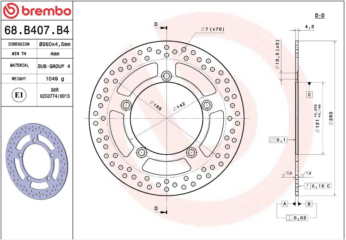 BRAKE DISC FIX FR
