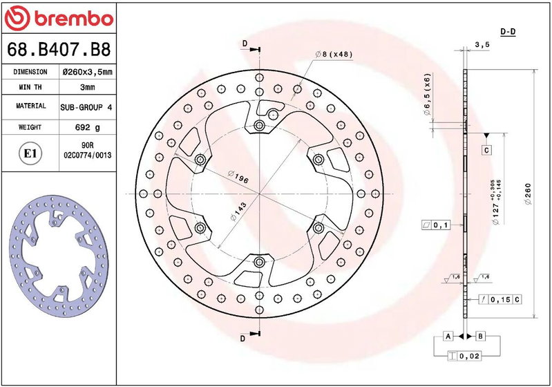 BRAKE DISC FIX FR