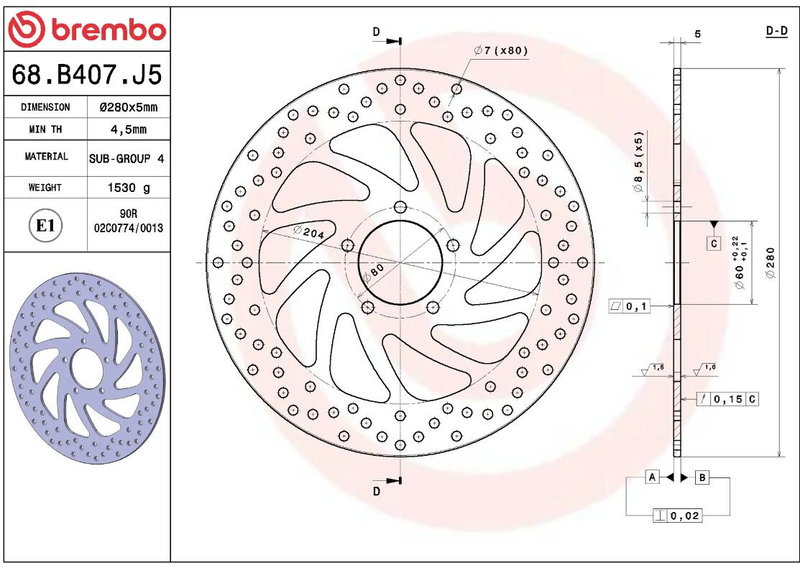 BRAKE DISC FIX FR