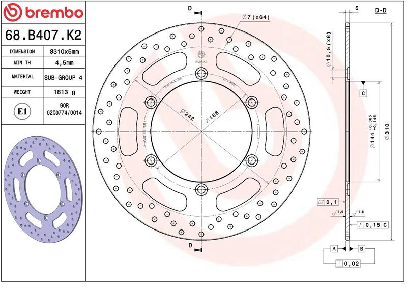 BRAKE DISC FIX FR