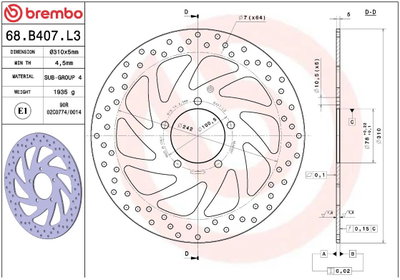 BRAKE DISC FIX FR