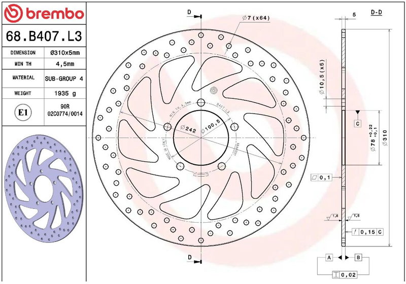 BRAKE DISC FIX FR