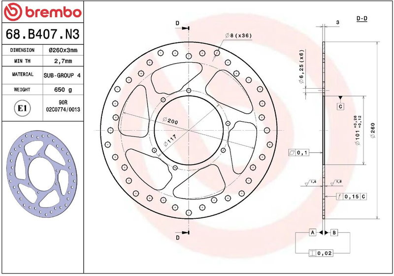 BRAKE DISC FIX FR