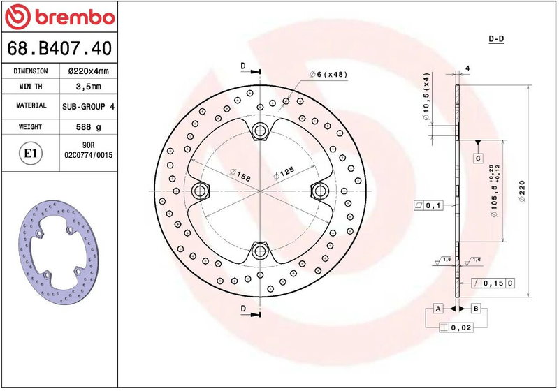 BRAKE DISC FIX FR/RR
