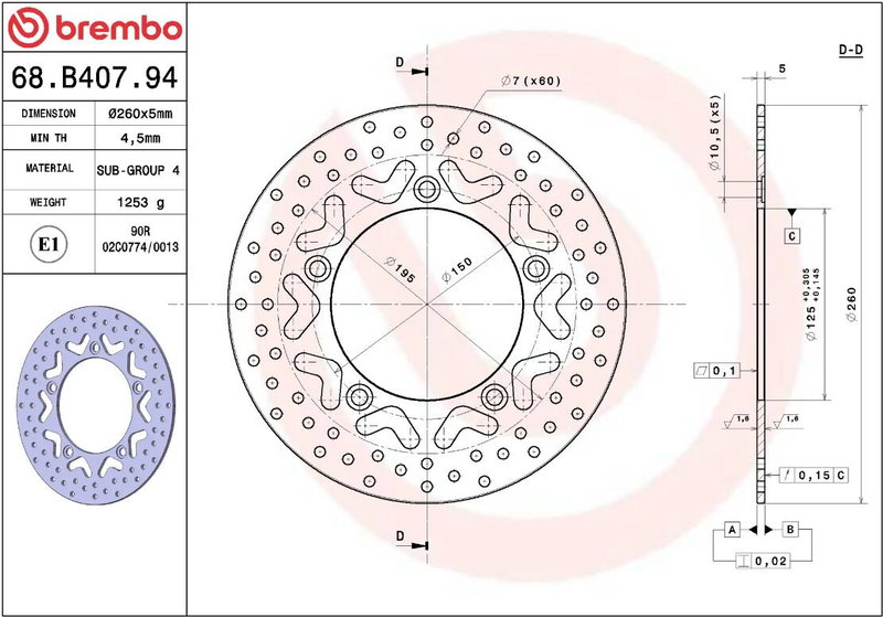 BRAKE DISC FIX FR/RR