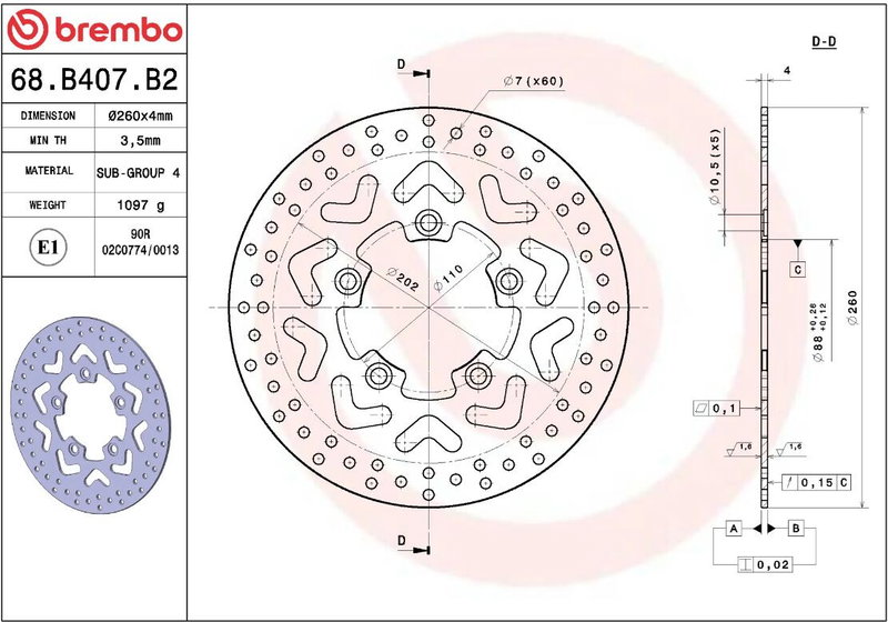 BRAKE DISC FIX FR/RR