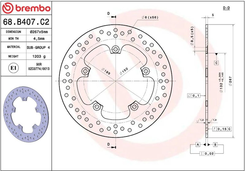 BRAKE DISC FIX FR/RR