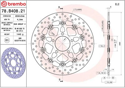 BRAKE DISC FLOAT FR