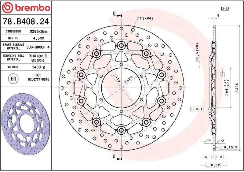 BRAKE DISC FLOAT FR
