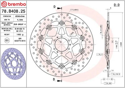 BRAKE DISC FLOAT FR