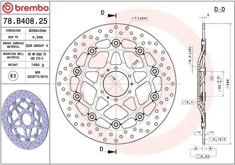 BRAKE DISC FLOAT FR