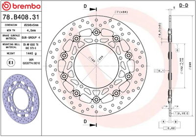 BRAKE DISC FLOAT FR