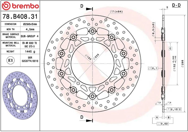 BRAKE DISC FLOAT FR