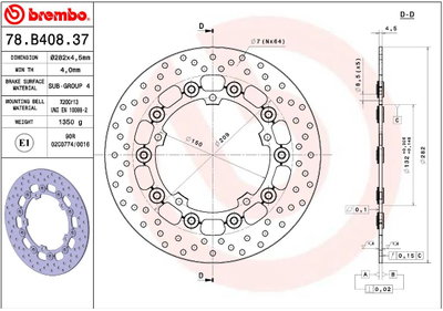 BRAKE DISC FLOAT FR