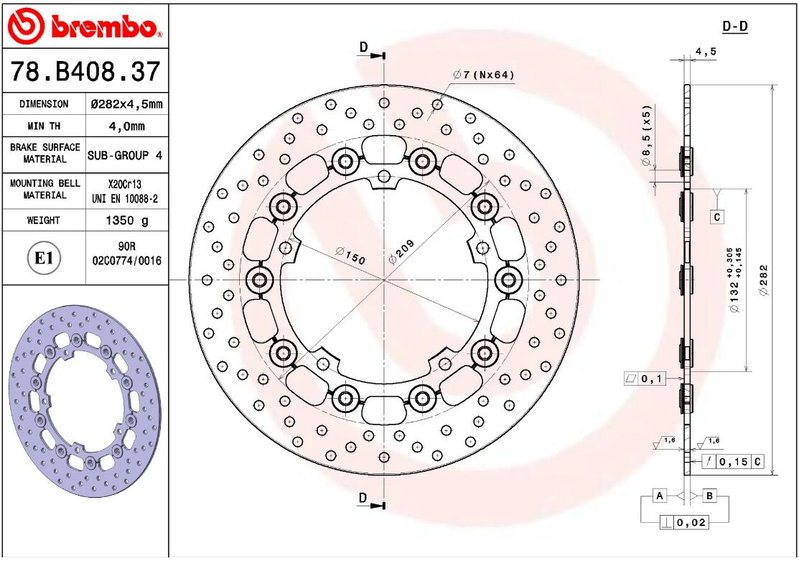 BRAKE DISC FLOAT FR