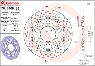 BRAKE DISC FLOAT FR