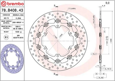 BRAKE DISC FLOAT FR