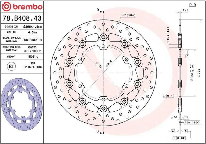 BRAKE DISC FLOAT FR