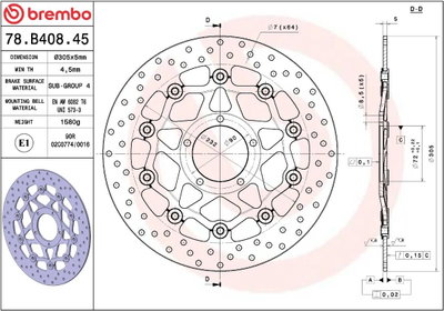 BRAKE DISC FLOAT FR