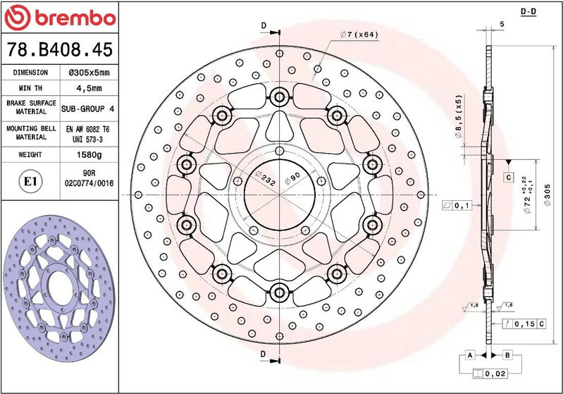 BRAKE DISC FLOAT FR