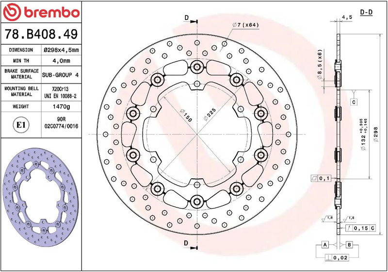 BRAKE DISC FLOAT FR
