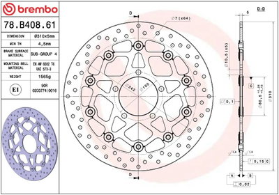 BRAKE DISC FLOAT FR