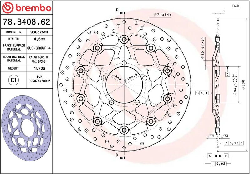 BRAKE DISC FLOAT FR