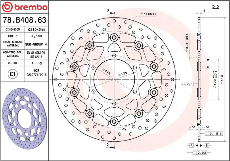 BRAKE DISC FLOAT FR