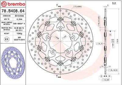 BRAKE DISC FLOAT FR