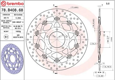 BRAKE DISC FLOAT FR