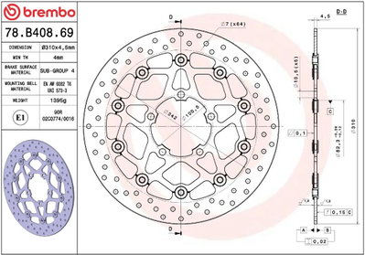 BRAKE DISC FLOAT FR