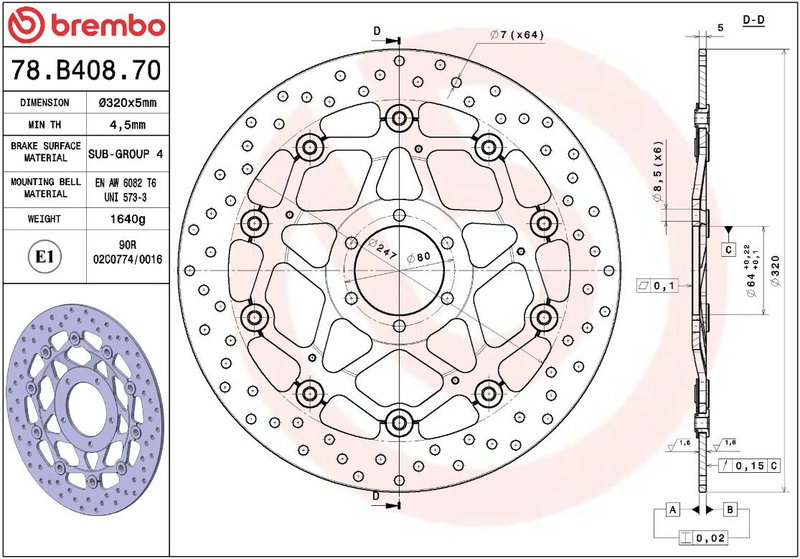 BRAKE DISC FLOAT FR