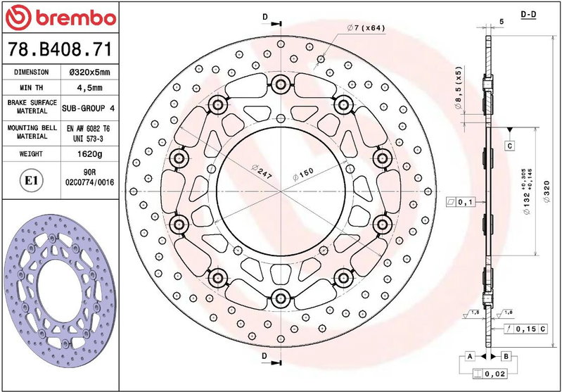 BRAKE DISC FLOAT FR