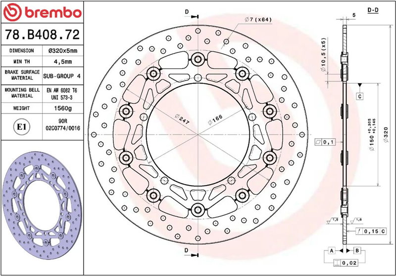 BRAKE DISC FLOAT FR