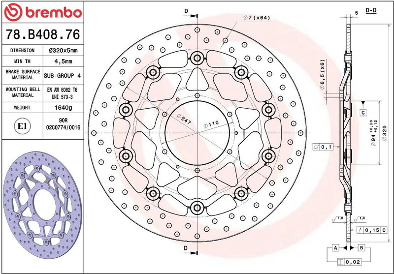 BRAKE DISC FLOAT FR