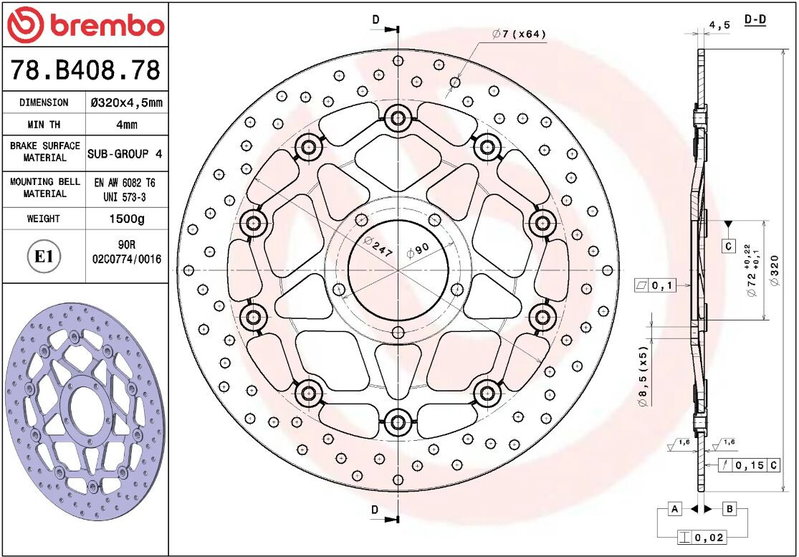 BRAKE DISC FLOAT FR