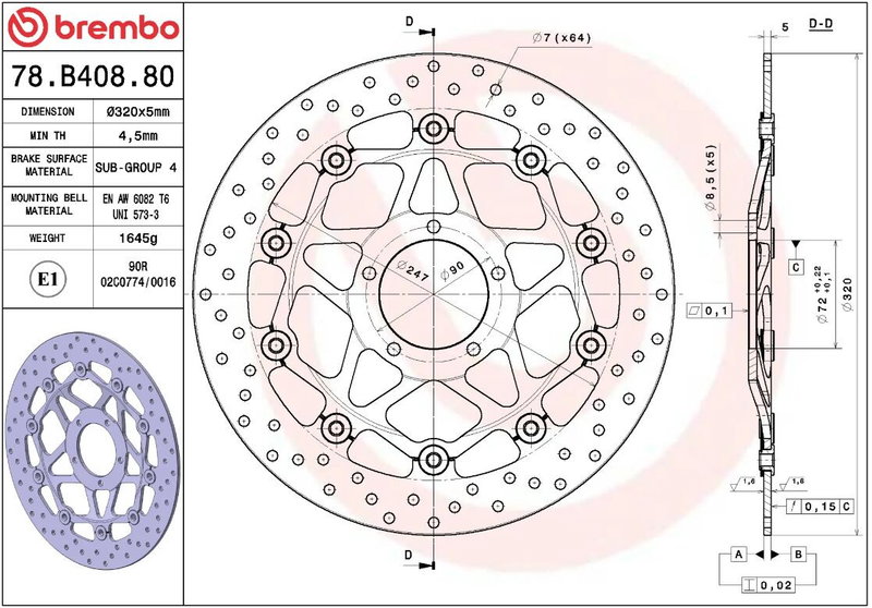 BRAKE DISC FLOAT FR