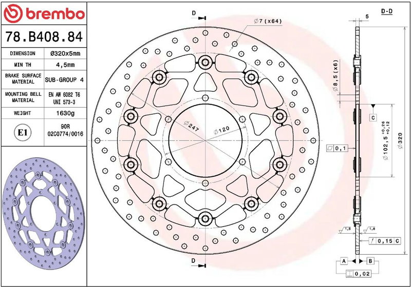 BRAKE DISC FLOAT FR