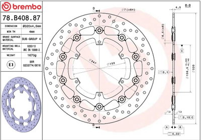 BRAKE DISC FLOAT FR