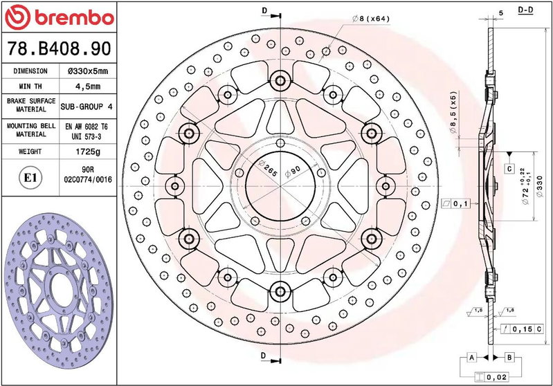 BRAKE DISC FLOAT FR