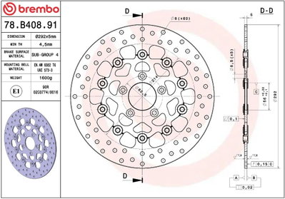 BRAKE DISC FLOAT FR