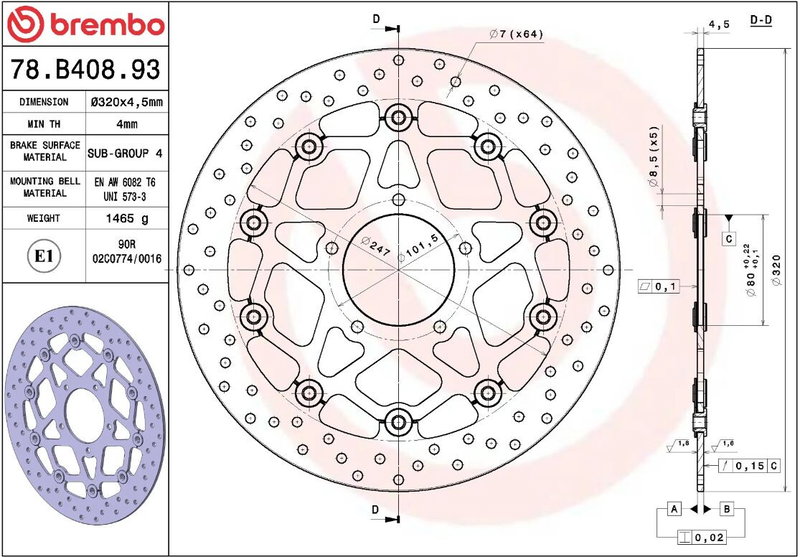 BRAKE DISC FLOAT FR