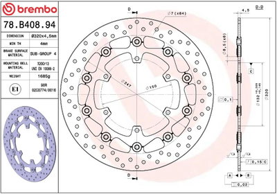 BRAKE DISC FLOAT FR