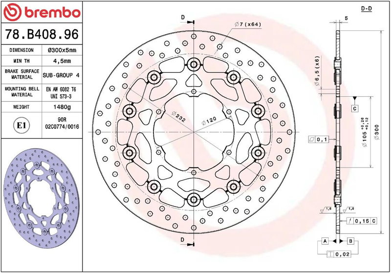 BRAKE DISC FLOAT FR