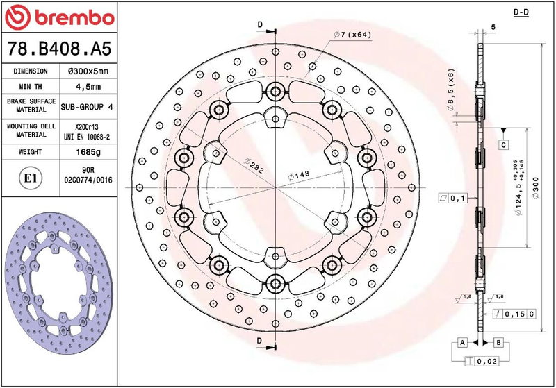 BRAKE DISC FLOAT FR