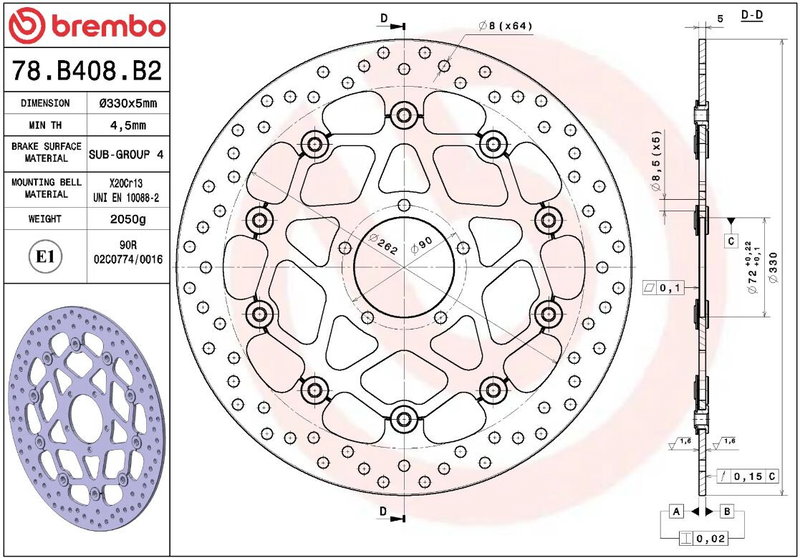 BRAKE DISC FLOAT FR