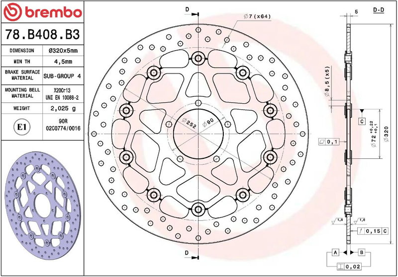 BRAKE DISC FLOAT FR