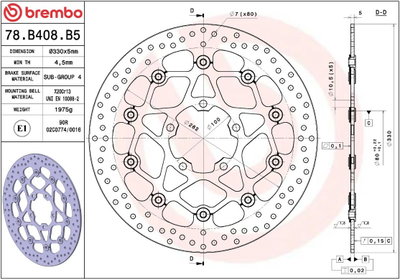 BRAKE DISC FLOAT FR