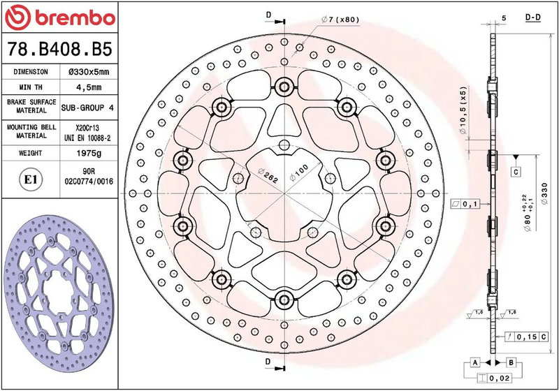 BRAKE DISC FLOAT FR