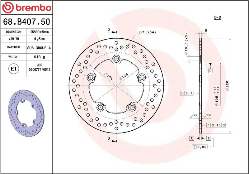 BRAKE DISC FIX RR